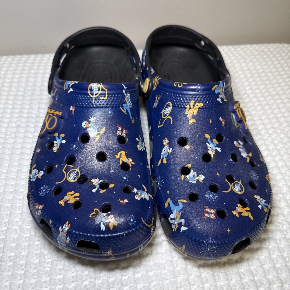 DISNEY PARKS CROCS Walt Disney World 50th Anniversary Grand Finale Clogs M9/W11